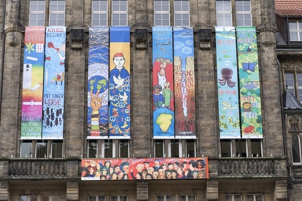 Banner am Rathaus 